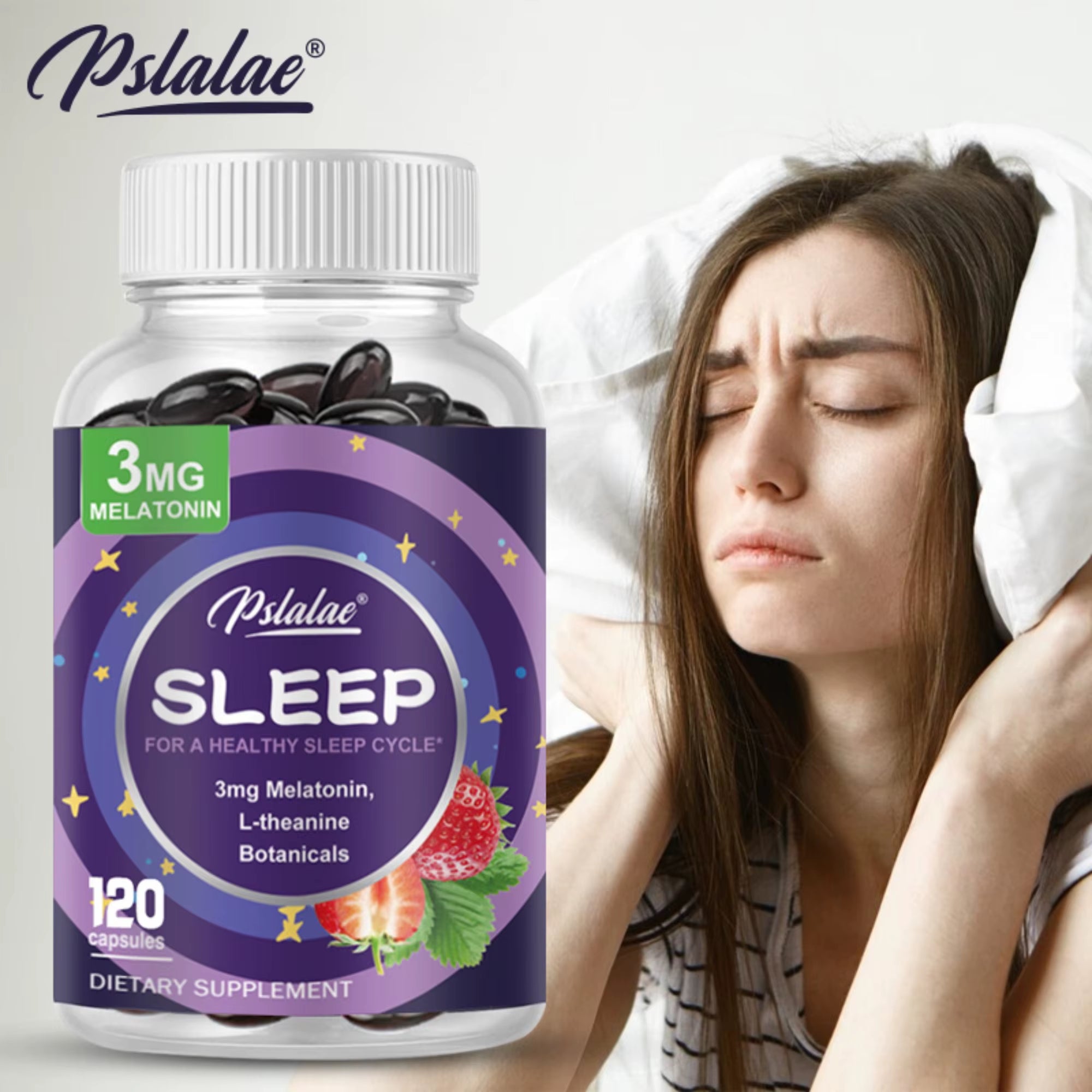 Sleep Aid Capsules - Relieve Stress, Promote Sleep, and Improve Sleep Quality - 120 Capsules