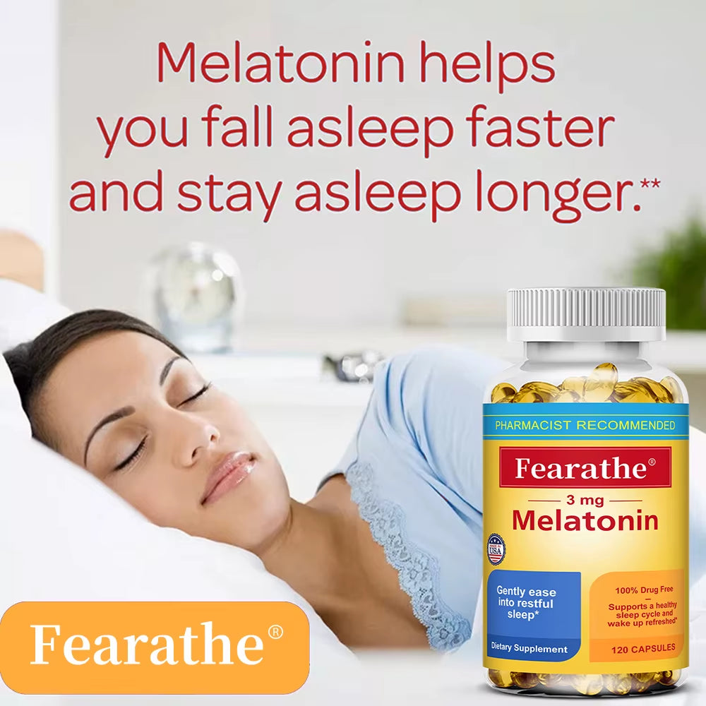 Extra-Strength Melatonin Capsules,Helps You Sleep Restfully,And Continuously,Improving Sleep Quality and Supporting Deep Sleep