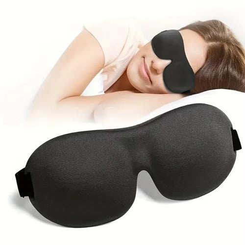 3D Sleep Mask, Soft Memory Foam Eye Cover, Comfortable Blockout Light Blindfold for Travel and Sleep Aid