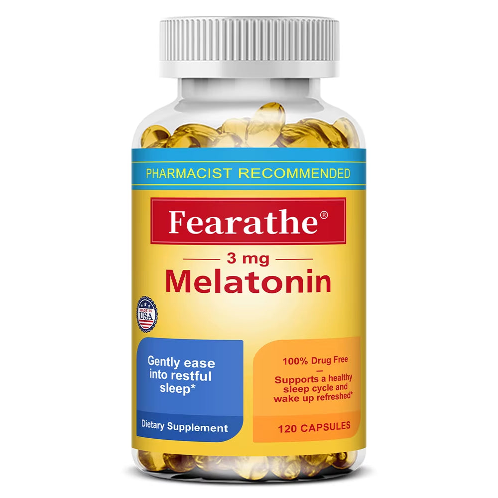 Extra-Strength Melatonin Capsules,Helps You Sleep Restfully,And Continuously,Improving Sleep Quality and Supporting Deep Sleep
