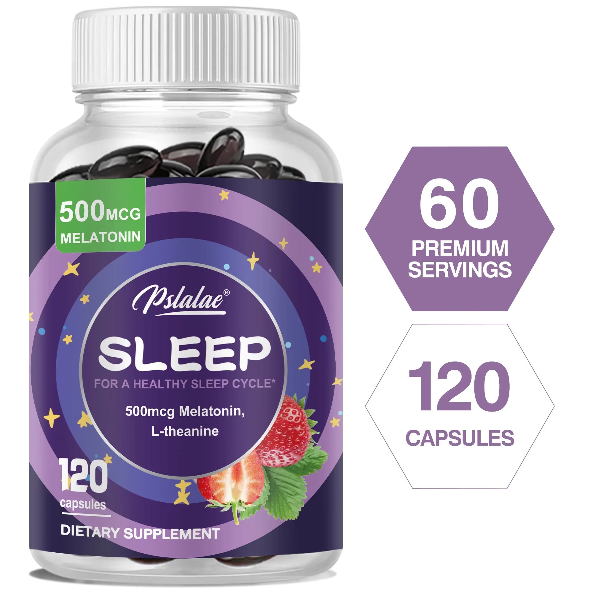 Sleep Aid Capsules - Relieve Stress, Promote Sleep, and Improve Sleep Quality - 120 Capsules