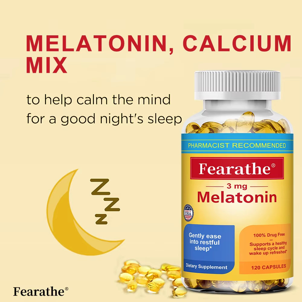 Extra-Strength Melatonin Capsules,Helps You Sleep Restfully,And Continuously,Improving Sleep Quality and Supporting Deep Sleep